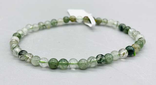 4mm Green Rutile bracelet